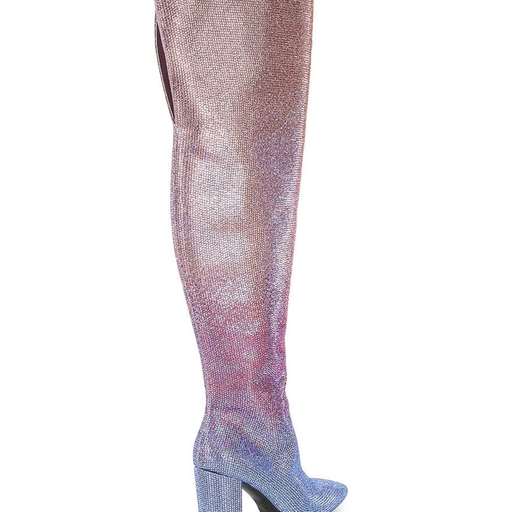 Gianni Bini pink and Blue Over the Knee Boots from the Taylor Swift eras tour - Picture 9 of 12